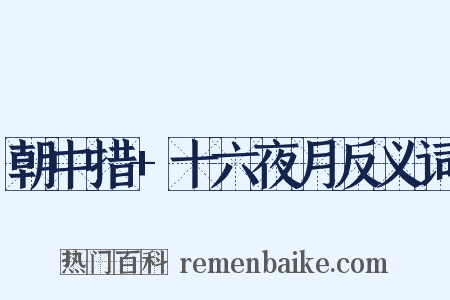 朝中措+十六夜月反义词是什么意思的图片